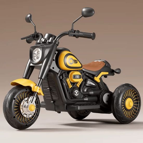 صورة دباب اطفال كهربائي  فخم - اصفر